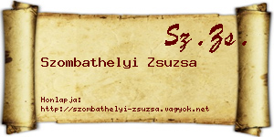 Szombathelyi Zsuzsa névjegykártya